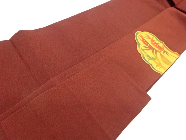  縮緬地草花模様名古屋帯